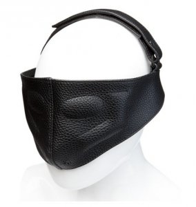 Kink by Doc Johnson - sex maska skórzana Leather Blinding Mask