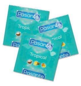 Pasante Tropical Flavor Bulk Pack - Prezerwatywy smakowe  (1op./144szt.)