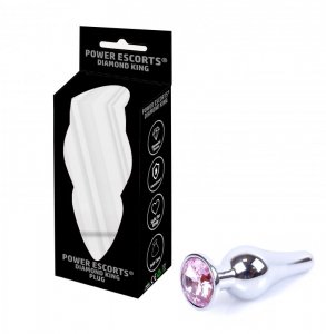 Plug - butt plug small pink stone