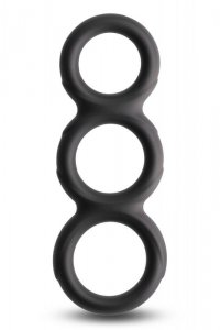NS Novelties RENEGADE THREEFOLD BLACK - pierścień erekcyjny (czarny)