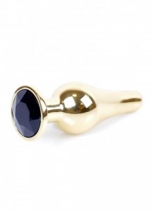 Plug-Jewellery Gold BUTT PLUG- Black