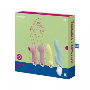 Satisfyer Marvelous Four Air pulse + Vibrator set - zestaw nakładek wibrujących