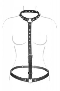 SEXY BUST HARNESS WITH SPIKES