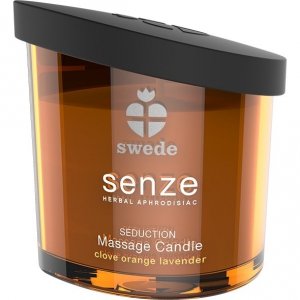 Swede - Senze Seduction Massage Candle Clove Orange Lavender 150 ml - świeca do masażu (goździkowa  pomarańcza/lawenda