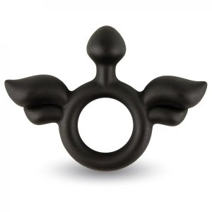Velv'Or Rooster Jeliel Angel Design Cock Ring - pierścień erekcyjny (czarny)