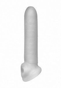 Perfect Fit Fat Boy Micro Ribbed Sheath 7,5'' - nakładka na penisa (przezroczysty)