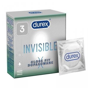Durex Invisible Close Fit - dopasowane prezerwatywy 3 szt.
