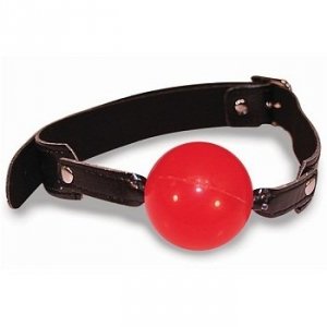 Sportsheets - Sex & Mischief Solid Ball Gag - knebel (czerwony)