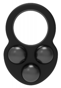 Dream Toys RAMROD COCKRING TRIPLE WEIGHT - pierścień erekcyjny z odważnikami (czarny)