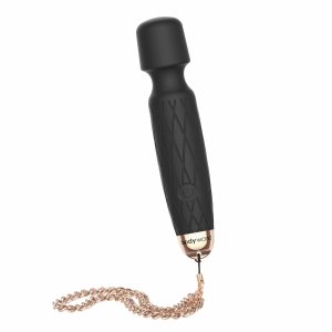Bodywand Luxe Mini USB Wand Vibrator Black - mini masażer do ciała (czarny)