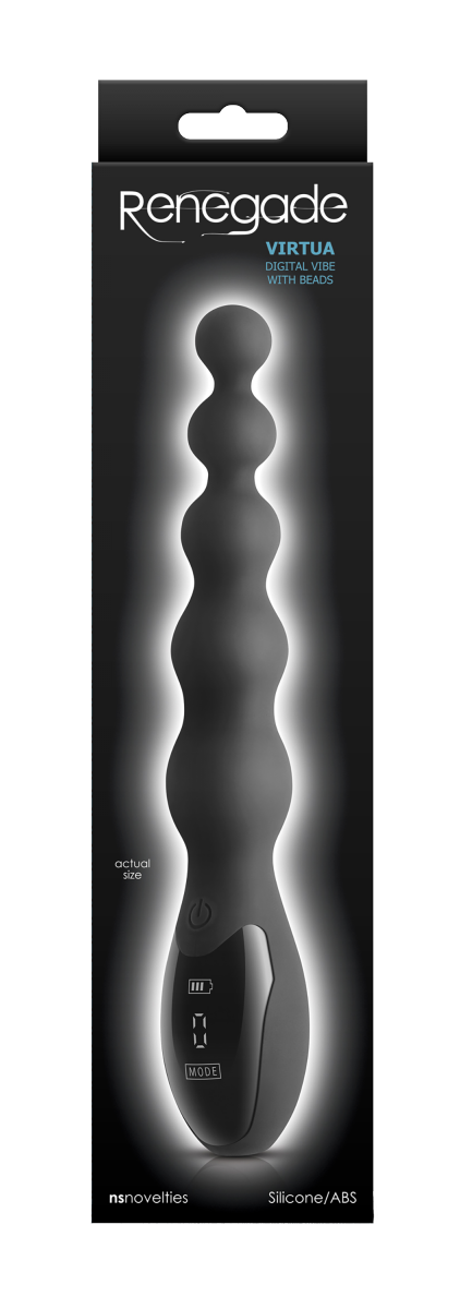 NS Novelties Virtua Black - kulki analne (czarny)