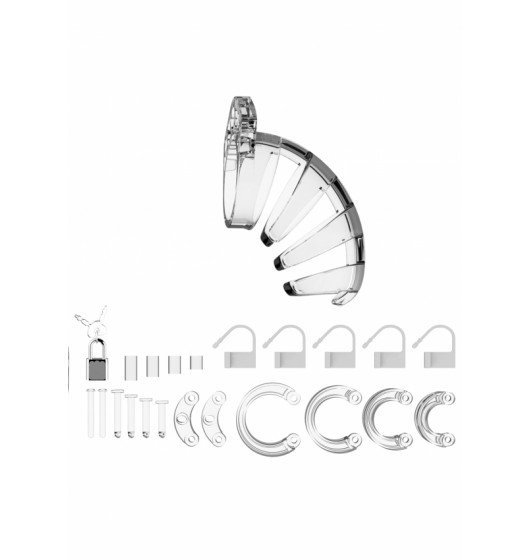 ManCage Model 02 Chastity 3.5&quot; Cock Cage - męski pas cnoty (przezroczysty)