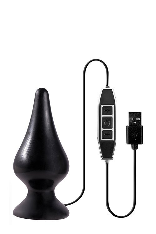 Dream Toys Menzstuff Spindle 10Function Butt Plug - wibrujący korek analny   (czarny)