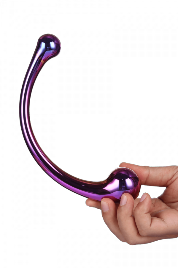 Dream Toys Glamour Glass Curved Big Wand - duże szklane dildo 