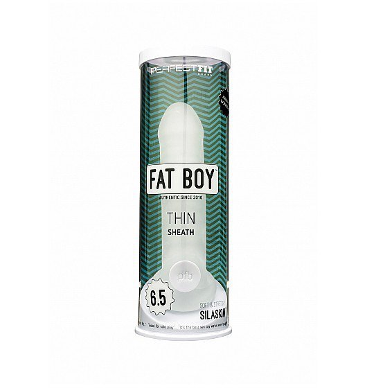 Perfect Fit Fat Boy Thin Clear 6,5'' - nakładka na penisa (szary)