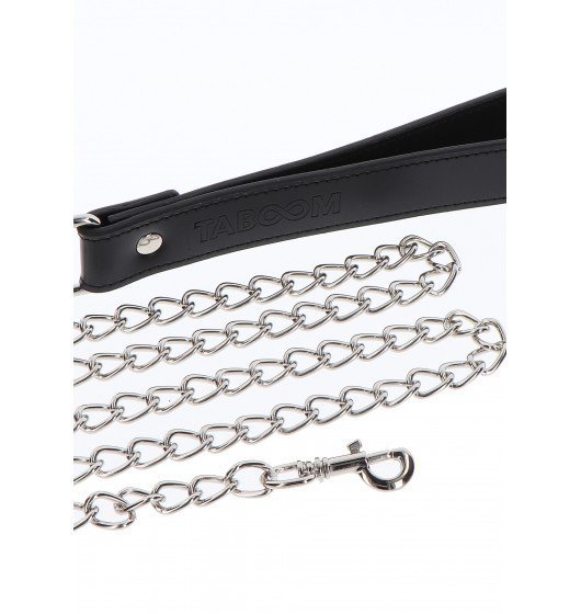 Taboom Elegant Collar and Chain Leash Black  obroża ze smyczą (czarny)