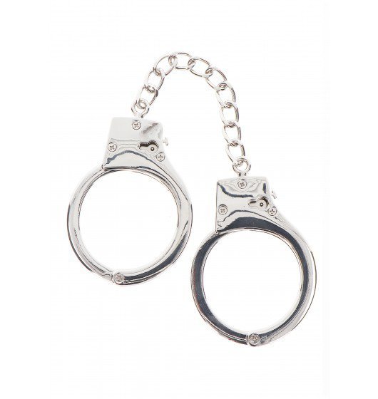 Taboom Silver Plated BDSM Handcuffs - metalowe kajdanki (srebrne)