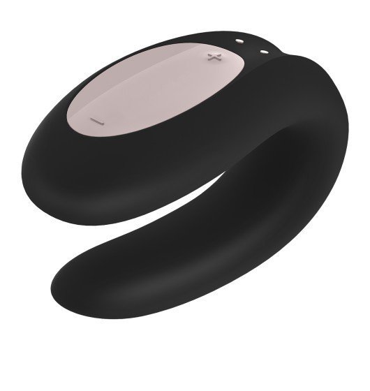 Satisfyer Double Joy Black incl. Bluetooth and App – wibrator z aplikacją dla par (czarny)