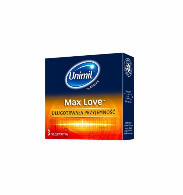 Unimil Max Love - Prezerwatywy opóźniające wytrysk (1op./3szt.)