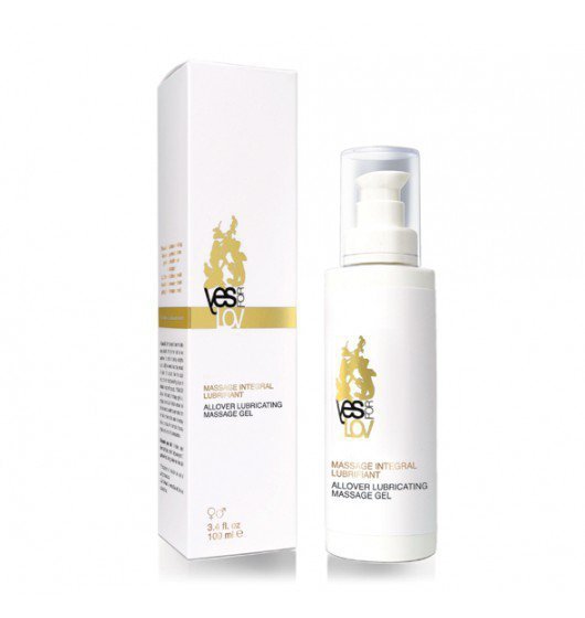 YESforLOV Allover Lubricating Massage Gel 100 ml - żel do masażu intymnego (herbata - kwiaty bali - drewno)