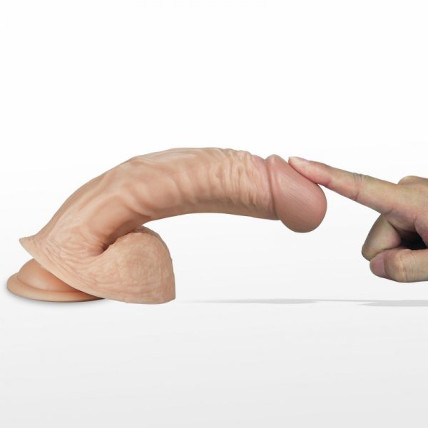 8.5&quot; Real Extreme Vibrating Dildo Flesh