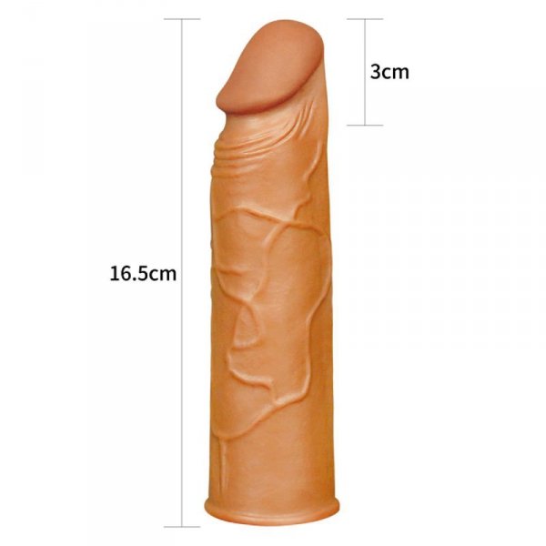 Add 1&quot; Pleasure X Tender Penis Sleeve Brown