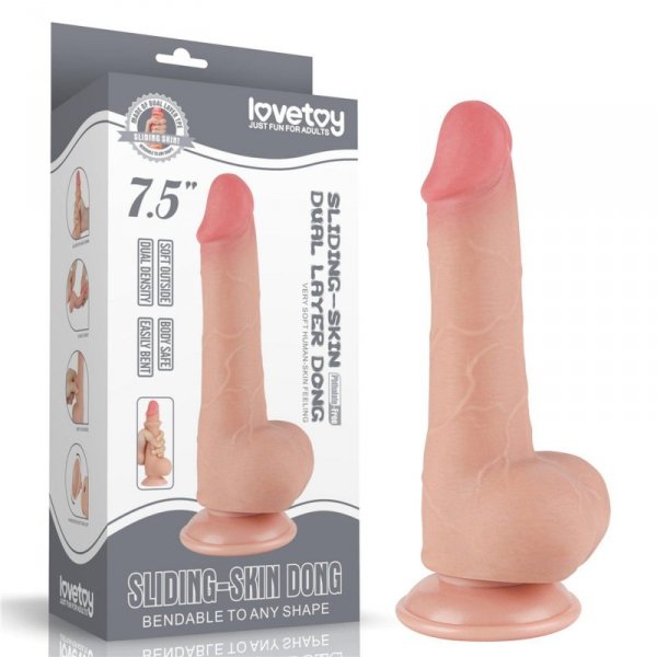 7.5&#039;&#039; Sliding Skin Dual Layer Dong Flesh