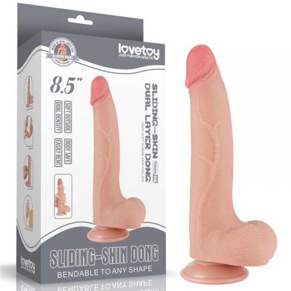 8.5&#039;&#039; Sliding Skin Dual Layer Dong Flesh