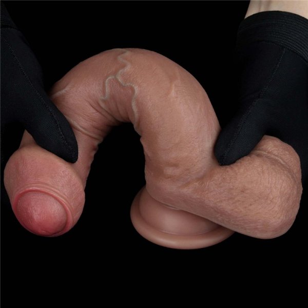 8&#039;&#039; Dual Layered Silicone Cock