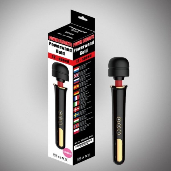 Powerwand gold  black big size wand massager 12 speed rech