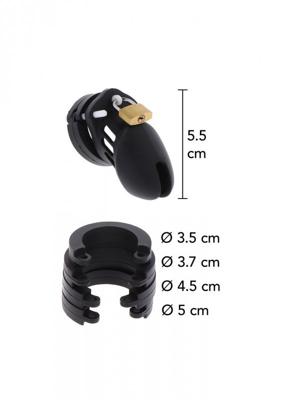Chastity Cock Cage Silicone S Black