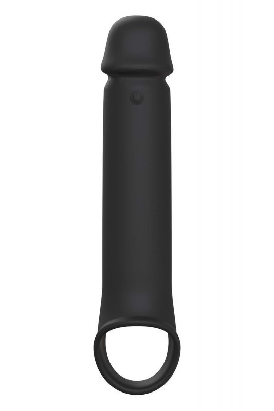 Dream Toys RAMROD VIBRATING EXTENDER WTH REMOTE - nakładka na penisa z wibracjami (czarny)