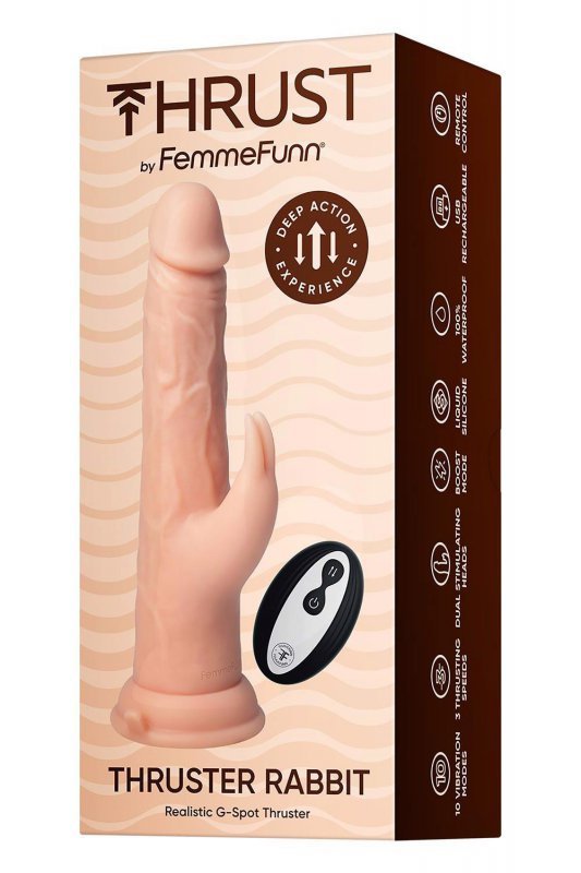 FEMMEFUNN THRUSTER RABBIT NUDE- dildo króliczek (cielisty)