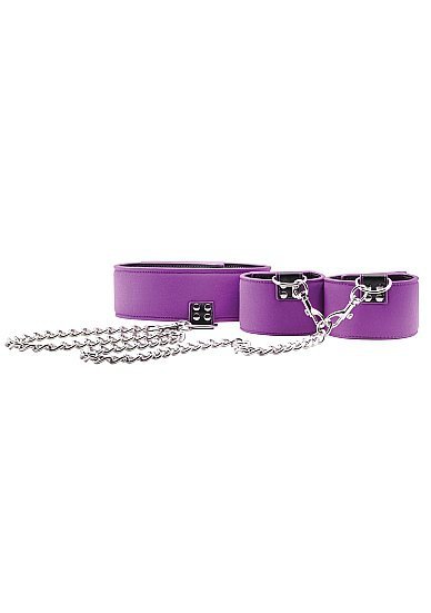 Reversible Collar and Wrist Cuffs - Purple