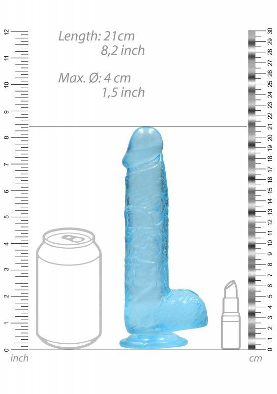 Realistic Dildo with Balls - 8&quot;&quot;/ 21 cm