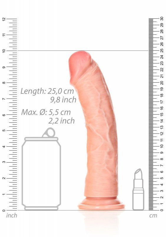 Curved Realistic Dildo with Suction Cup - 9&quot;&quot;/ 23 cm