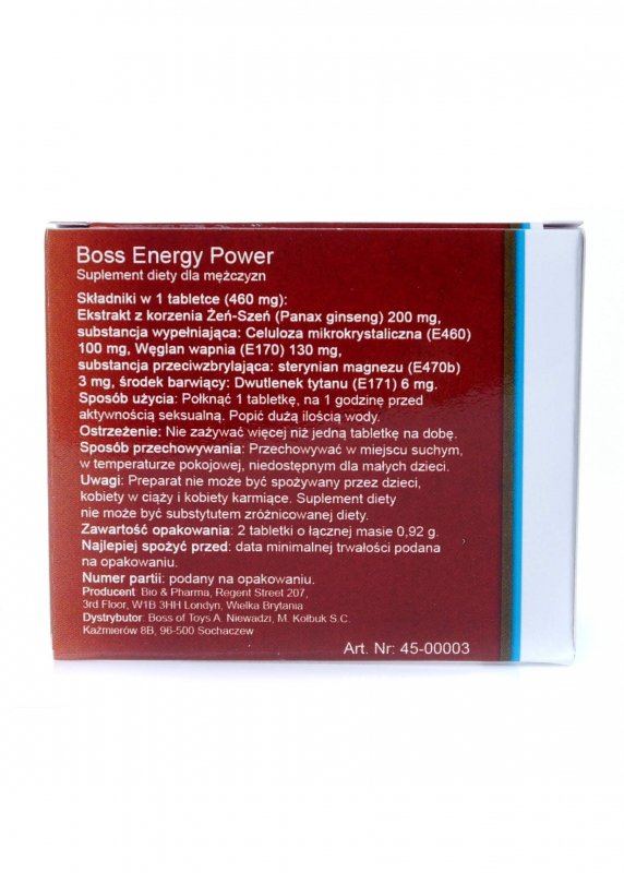 Supl.diety-Boss Energy Power Ginseng 2 szt.