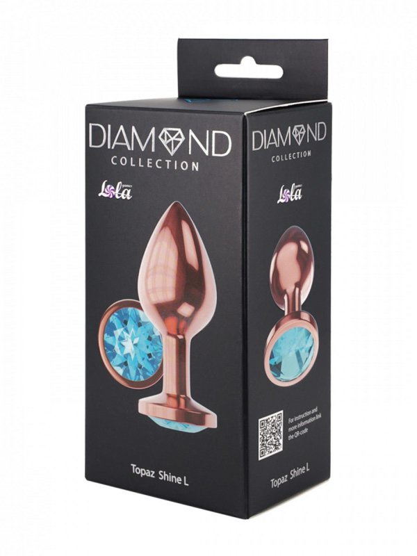 Plug-Butt Plug Diamond Topaz Shine L Rose Gold