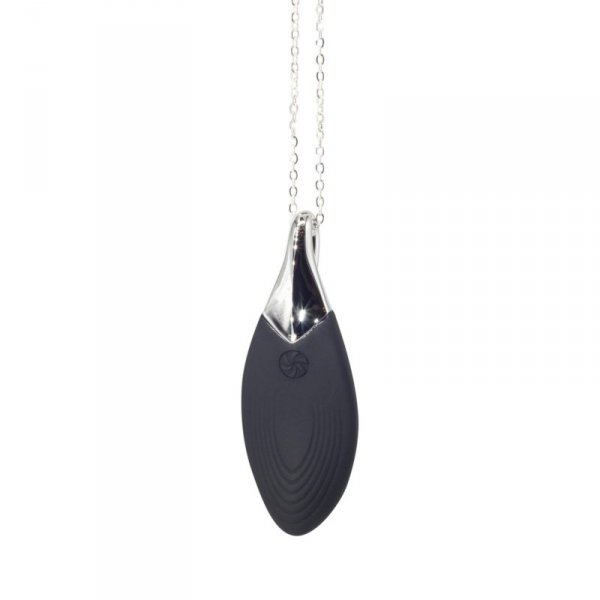 Vibrating necklace Liberty Leaf Black
