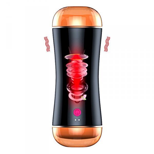 Masturbator-Vibrating Masturbation Cup USB 10 function + Interactive Function / Double Ends