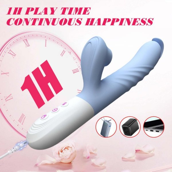 Silicone Vibrator 7 Powerful Modes - 
Flapping and 7 Thrusting
Heating