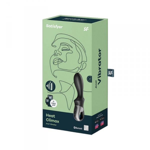 Satisfyer Heat Climax Connect App - podgrzewany wibrator analny (czarny)