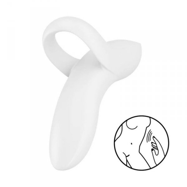 Satisfyer Bold Lover white - masażer na palec (biały)