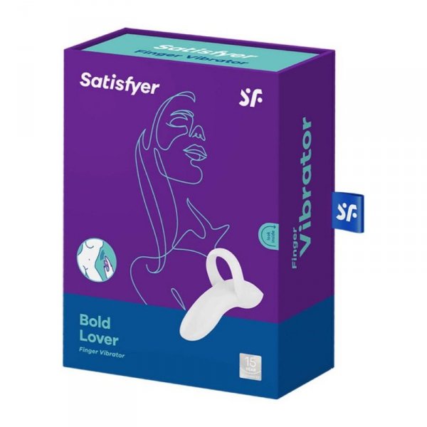 Satisfyer Bold Lover white - masażer na palec (biały)