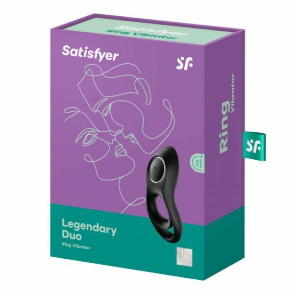 Satisfyer Ring - Legendary Duo - pierścień wibrujący (czarny)