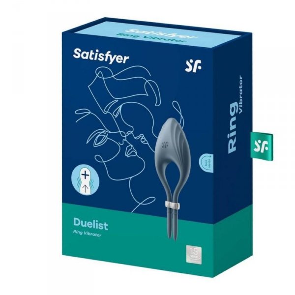 Satifyer Pierścień-Duelist Ring Vibrator (Dark blue) - wibrujący pierścień (ciemnoniebieski)