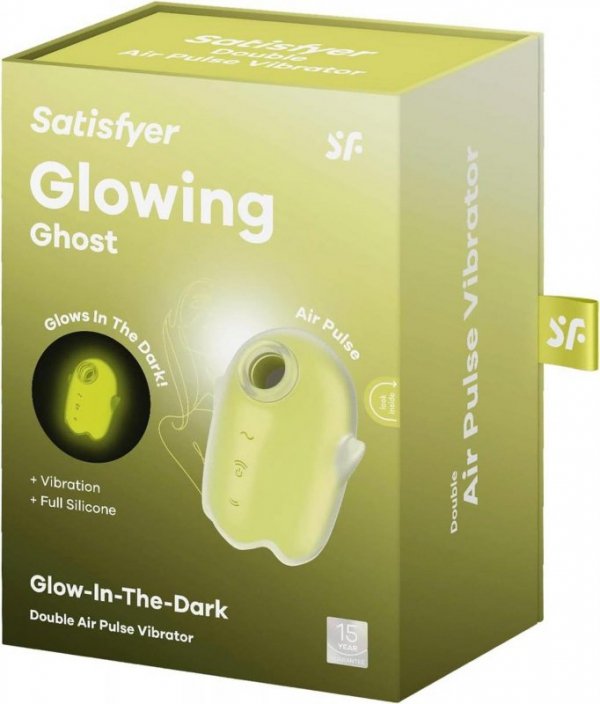Satisfyer Glowing Ghost Yellow - masażer łechtaczki (zielony)