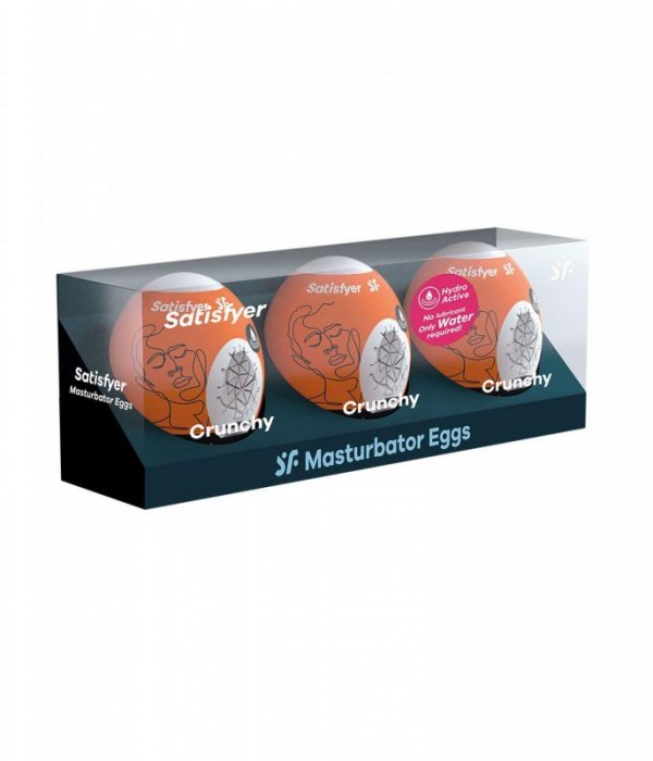 Satisfyer Masturbator-Eggs (set of 3 Crunchy) - zestaw 3 masturbatorów