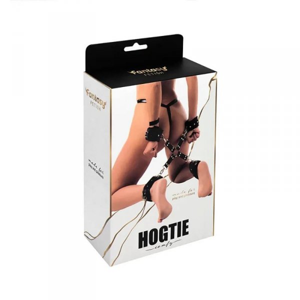 Black hogtie with comfy wrist and ankle cuffs