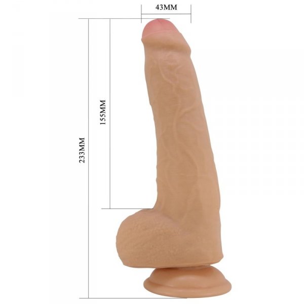 PRETTY LOVE - DRACO 9.2&quot;(233mm) Sliding Skin Series TPR, Suction base